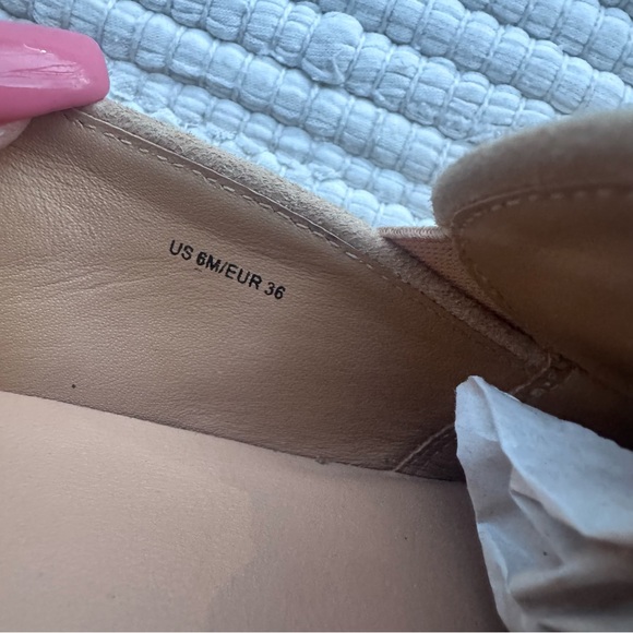 Vince Blair Perforated Slip On Sneakers Camel Suede Minimal Sz 6 - Picture 5 of 6